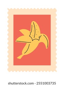 Briefmarke mit Bananensymbol einzeln