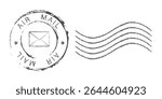 Postage stamp. Blank grunge postage postmark. Empty mail delivery air mail template.