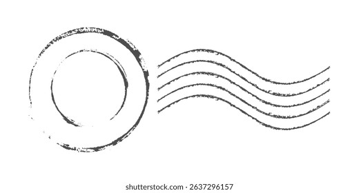 Postage stamp. Blank grunge postage postmark. Empty mail delivery template.