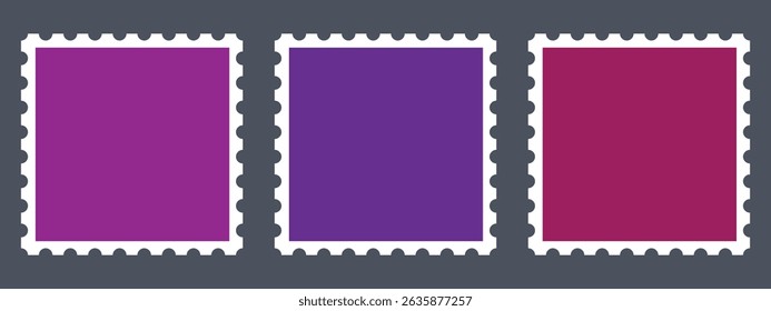 Postage stamp borders set. Color Postage stamp, vector- EPS 10	