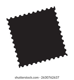 Postage Stamp, Correspondence, Postmark Solid Flat Vector Icon