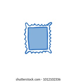 postage stamp doodle icon
