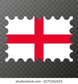 Postage stamp with England flag. Vector illustration.