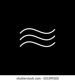 Postage Stamp Flat Icon On Black Background
