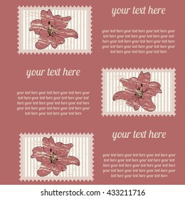 postage stamp with a flower retro