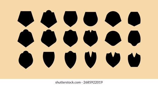 Sello de franqueo Conjunto de marco de silueta Colección de Plantilla de borde de Vector decorativo	