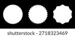 Postage stamp frames samples. Tags, boxes, sticker, labels, coupons, mail, curvy, wiggly, wavy perforated edges. Blank circle, rectangular vintage stamps. Borders, backgrounds for postcards, letters.