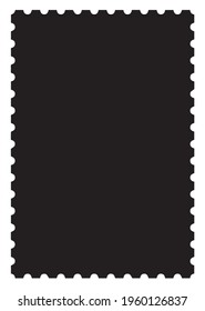 Briefmarkensymbol. Schwarze Poststempel-Silhouette.