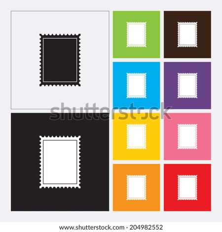 Postage stamp icon - Vector
