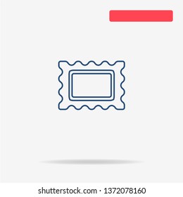 Postage stamp icon. Vector concept illustration for design.