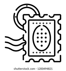 postage stamp icon vector illustration
