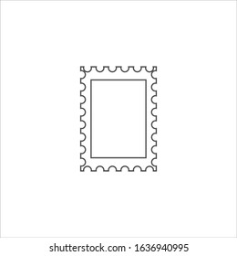 Postage stamp icon vector illustration on white background