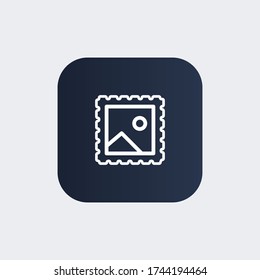 postage stamp icon. Vector illustration EPS 10.
