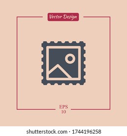 icono de marca postal. Ilustración del vector EPS 10.