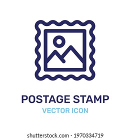 Postage stamp icon vector illustration