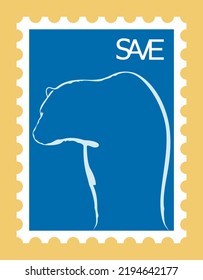 BriefBriefmarke retten wir die Eisbären