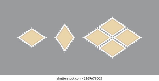 Postage stamp for letters with option to detach.