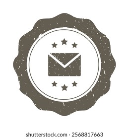 postage stamp mail icon isolated