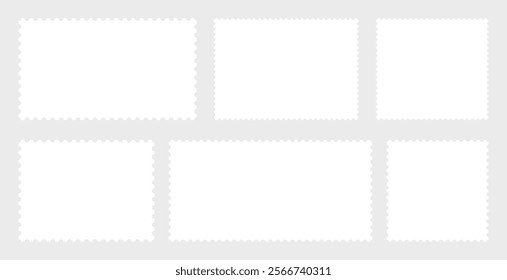 Postage Stamp on gray background