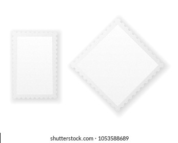 Postage stamp on a white background. Vector illustration.