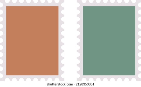 Briefmarke auf weißem Hintergrund, Vektorgrafik