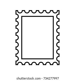 Postage stamp outline icon vector eps10. Postage stamp vector sign.