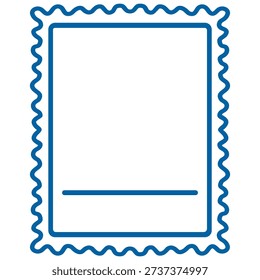 Postage Stamp Outline Illustration Vector