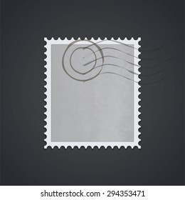 Postage Stamp With Printing. Vector Illustration