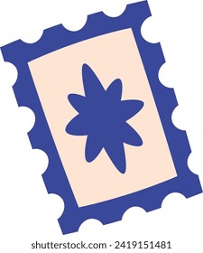 Postage Stamp Star Vector Illustration