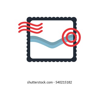 postage stamp travel vacation holiday image vector icon logo symbol
