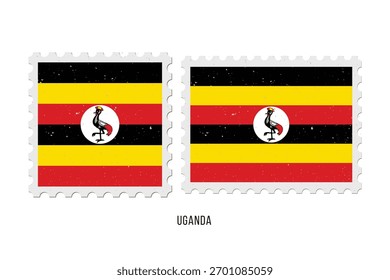 Carimbo postal Uganda. Ilustração vetor vintage em estilo grunge.