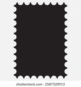 postage stamp vector on a background. postage stamp border set vectors, blank postage stamp in flat design. Vintage blank postage stamps. Collection perforated paper mark.