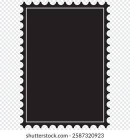 postage stamp vector on a background. postage stamp border set vectors, blank postage stamp in flat design. Vintage blank postage stamps. Collection perforated paper mark.