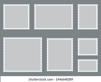 Postage Stamps Collection. Vector Illustration