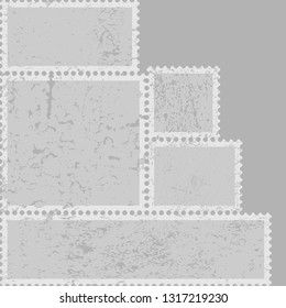 Postage stamps in grunge style. Set of textured postmarks . vector post marks collection.
