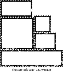 Postage stamps in grunge style. Set of textured postmarks . vector post marks collection.