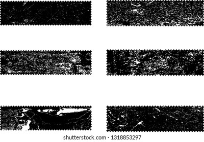 Postage stamps in grunge style. Set of textured postmarks . vector post marks collection.