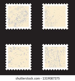 Postage stamps in grunge style. Set of textured postmarks . vector post marks collection.