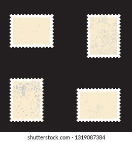 Postage stamps in grunge style. Set of textured postmarks . vector post marks collection.