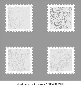 Postage stamps in grunge style. Set of textured postmarks . vector post marks collection.