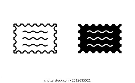 Postage stamps linear icon set. Collecting rare postmarks hobby, vector illustration on white background