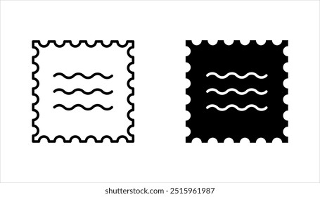 Postage stamps linear icon set. Collecting rare postmarks hobby, vector illustration on white background