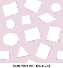 Postage stamps seamless pattern background.