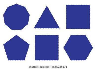 postage stamps set. Post stamp frames and borders. Rectangle template for mail, postcard, letter, note. Postage stamps. Blank postcard and letter stamp templates collection with copy space. eps 10