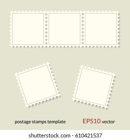 Postage stamps template