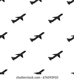 Postal aircraft.Mail and postman single icon in black style vector symbol stock illustration web.