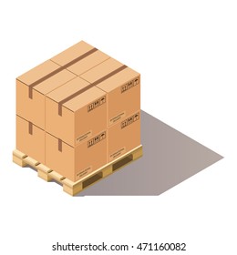 Postal box vector isometric