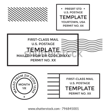 Postal cancellation First Class mail w Postage Paid mark