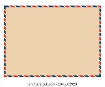 Postal card  isolated on white background. Vector illustration. Eps 10.