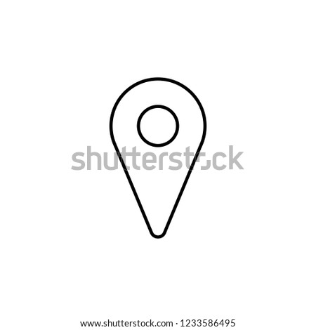 postal code prefix sign icon. Element of navigation sign icon. Thin line icon for website design and development, app development. Premium icon